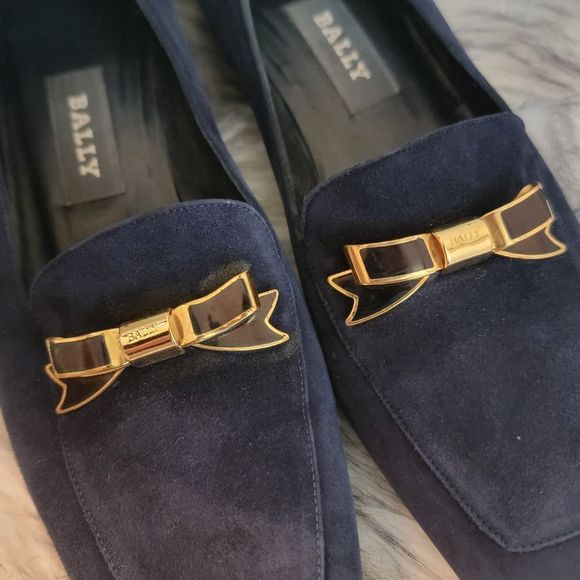 Bally Blue Suede Marelle Loafers - Picture 4 of 9